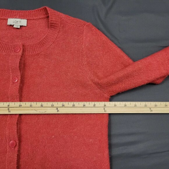 Loft Sweater Womens  Long Sleeve Button Up Cardigan Pockets Knit - Picture 6 of 10
